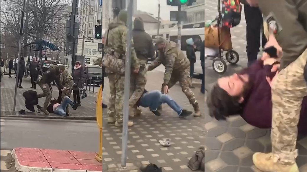 Повалили на землю и пытались скрутить гражданского: в Одессе военные вновь устроили беспредел
