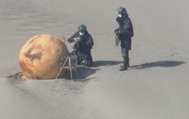 В Японии на берегу моря случайно обнаружили неизвестный шар