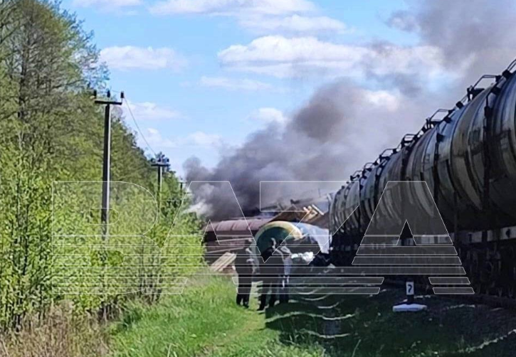 У Брянській області РФ через підрив залізниці зійшов з рейок потяг із нафтою