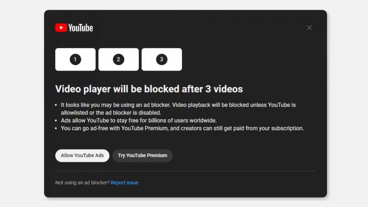 У YouTube вирішили ускладнити життя користувачам із блокувальниками реклами