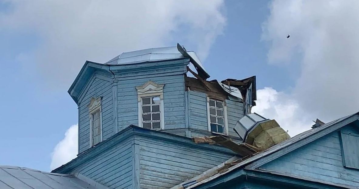 Знак от Бога? В Киевской области упал купол храма Московского патриархата