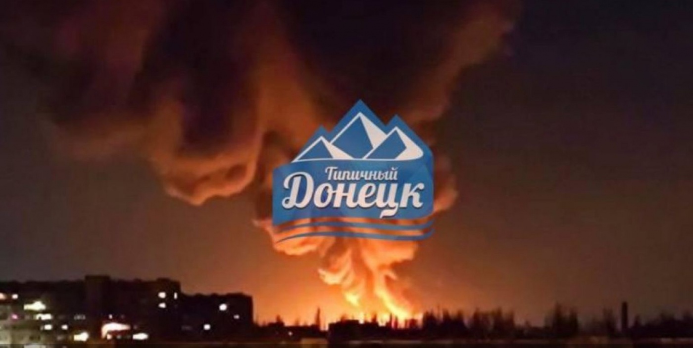 В Донецке мощные "прилеты" на станции: горят цистерны с топливом для оккупантов