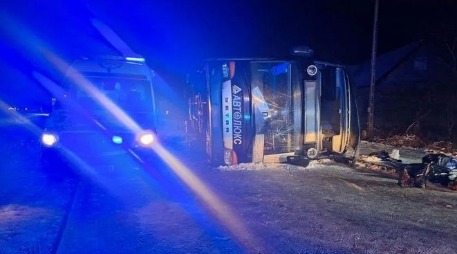 Автобус с украинцами перевернулся в Польше: много пострадавших