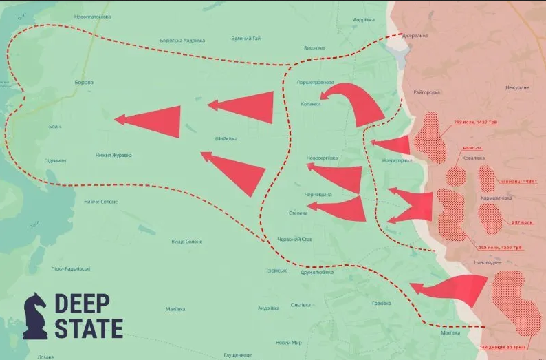 Противник зібрав ударний кулак для наступу на Борову у Харківській області – DeepState
