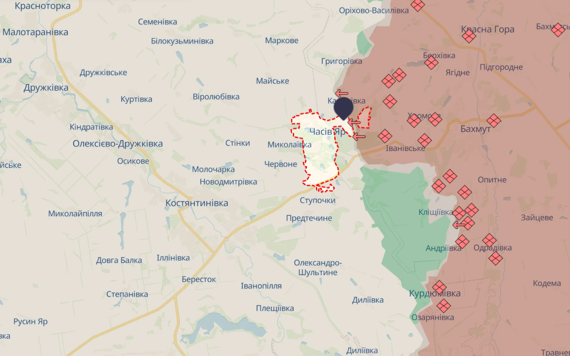 Вражеские войска контролируют около 40% Часового Яра, - Силы обороны