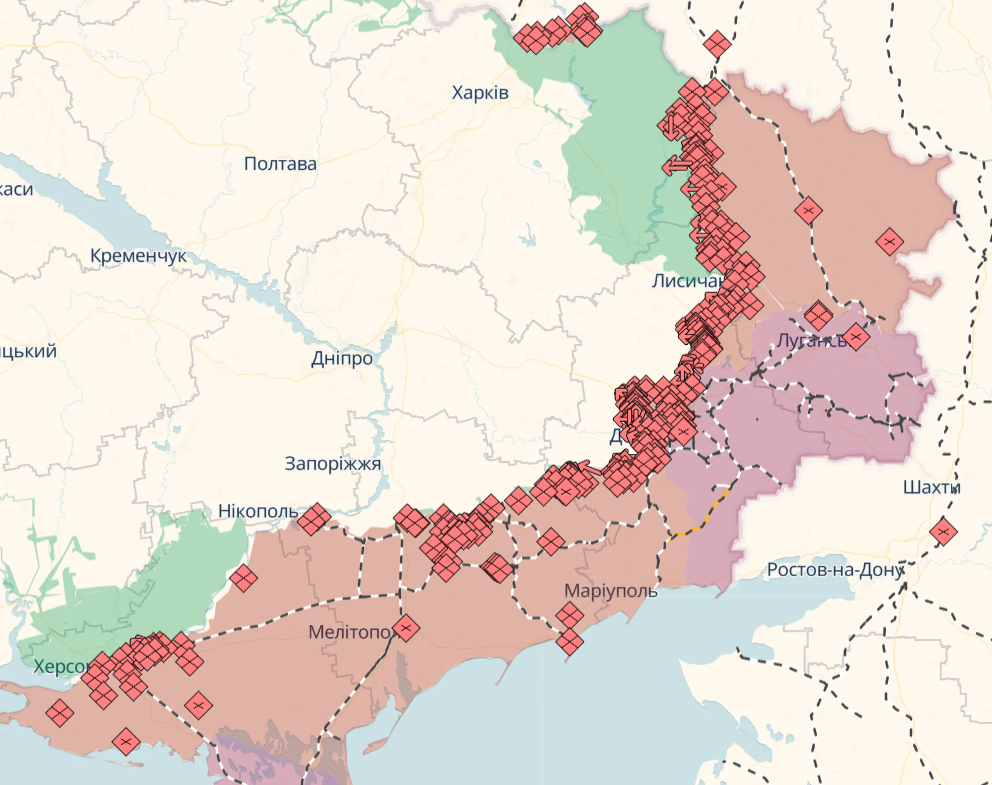 Ворожі війська просунулися на Донбасі та в Курській області, - DeepState