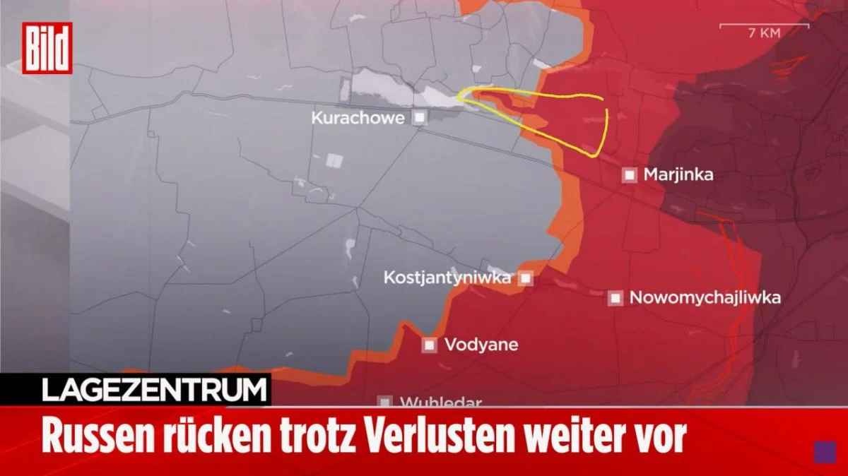 Російські війська вже за 2 км до Курахового, бої посилюються, - аналітик BILD