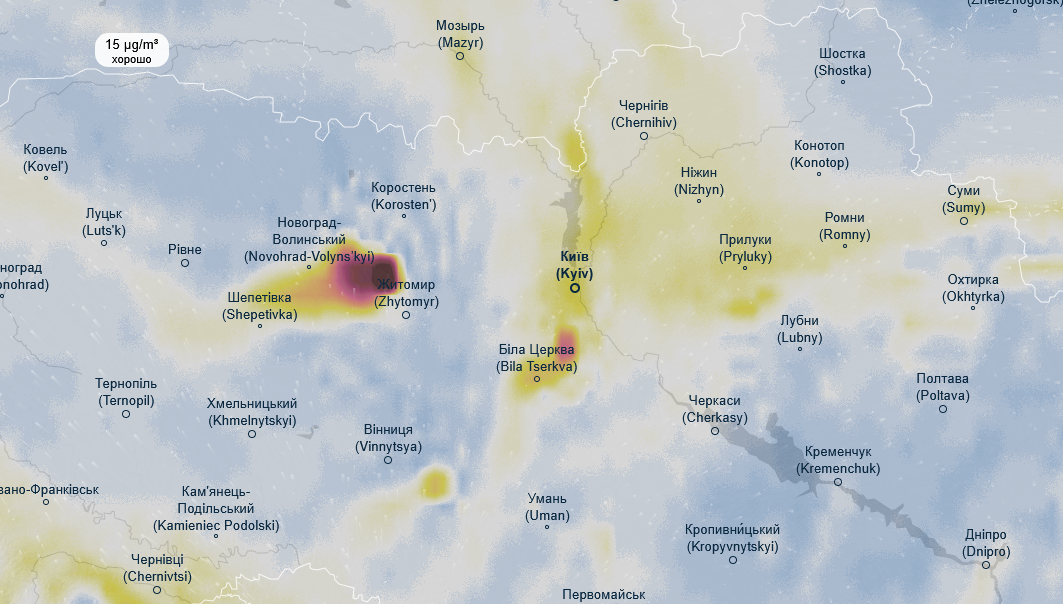 В Украину несется грязное облако: когда испортится качество воздуха