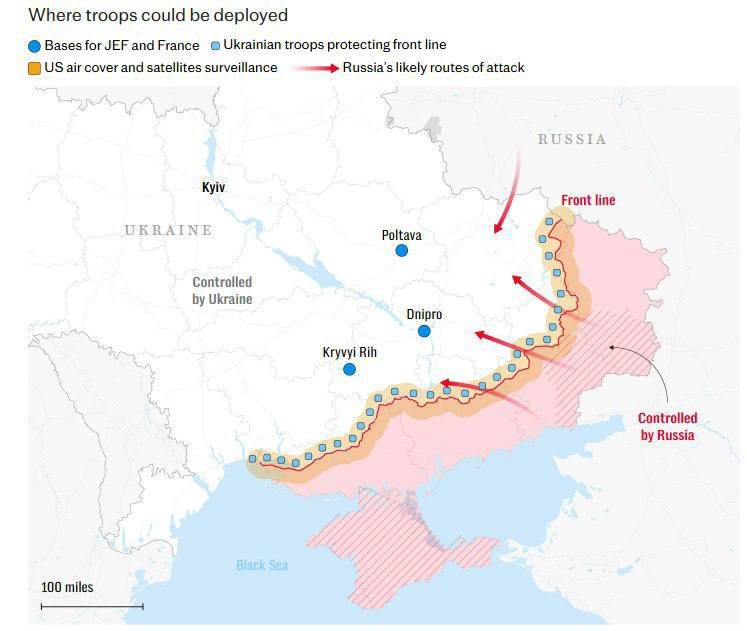 Издание The Telegraph показало предварительный план размещения в Украине миротворческого контингента