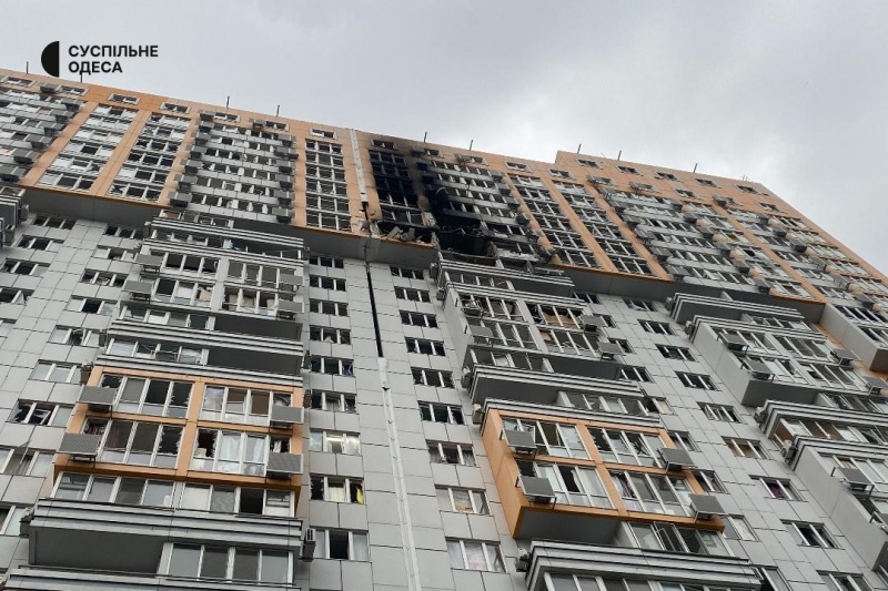 В Одесі від повітряної атаки постраждала багатоповерхівка