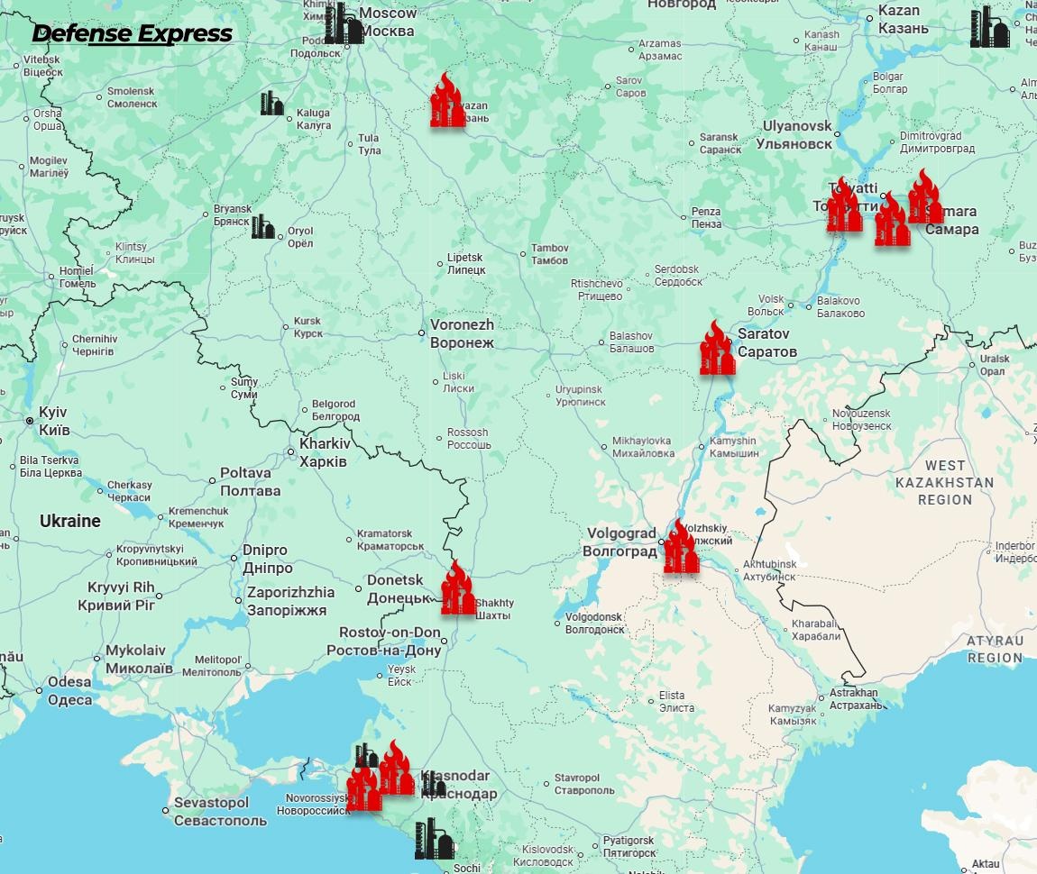 За август Украина нанесла более 10 результативных ударов по российским НПЗ, - Defense Express