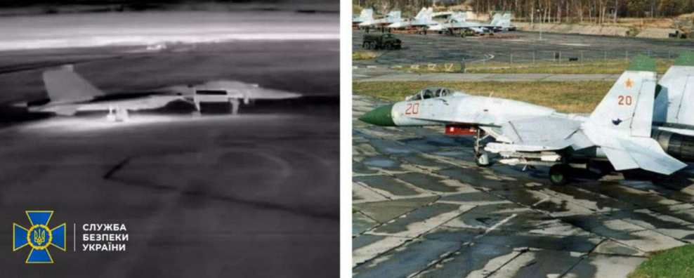 Дроны СБУ поразили два истребителя Су-27 в Крыму