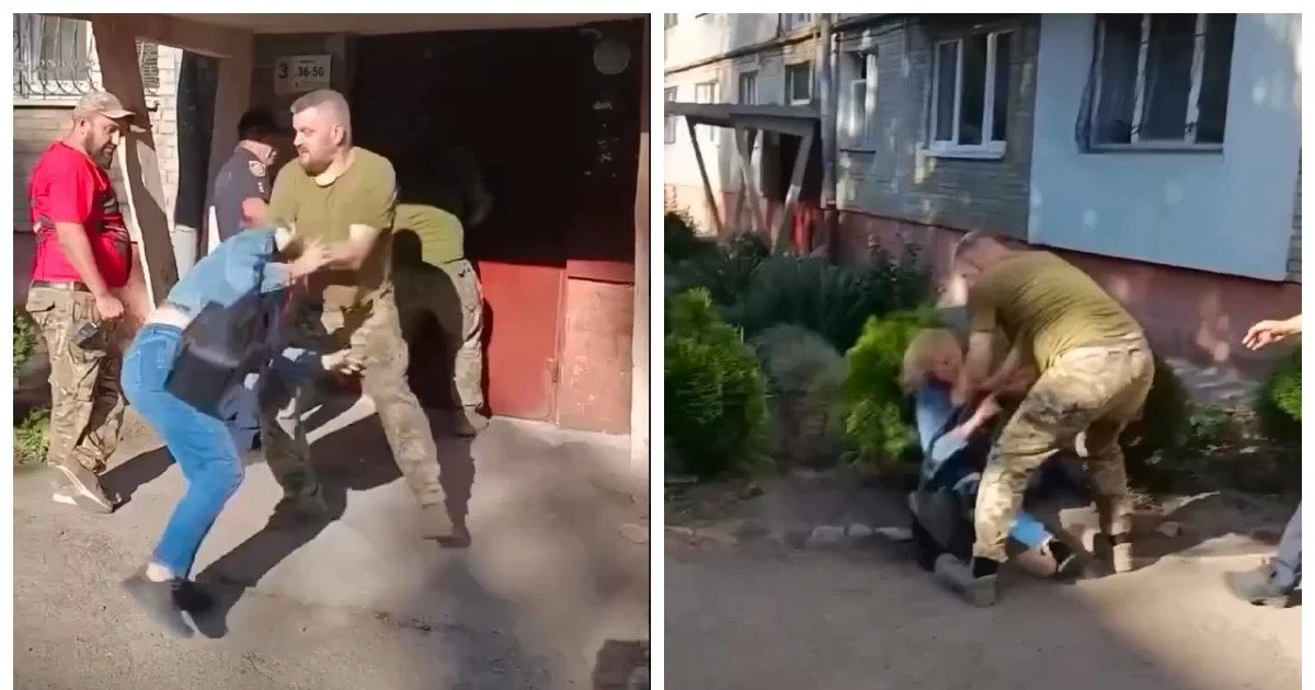 Во Львове военный ТЦК силой повалил на землю женщину